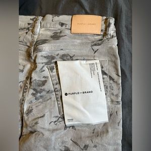 Purple designer jeans never been worn